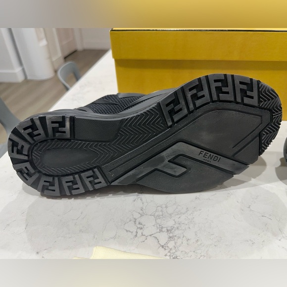 Authentic Fendi Flow Black Sneakers. Size 10 - Picture 6 of 11